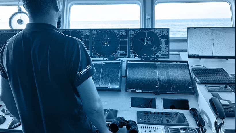 THALOS technician onboard a vessel